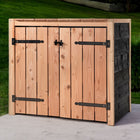 Kliko Ombouw 2x 240 liter 134x88x119cm Douglas Hout Zwart