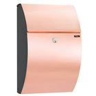 Allux 7000 Brievenbus Zwart met koperen front - Doika - Brievenbus - Allux - 5701701474767 - F47476