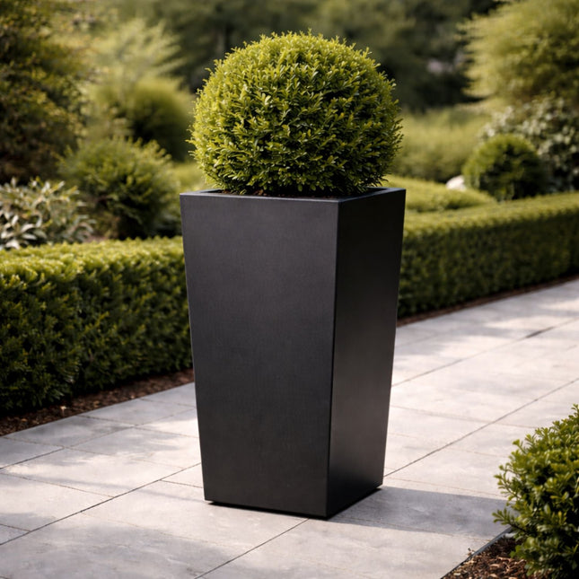 Conische aluminium plantenbak 50x50x60 cm - Gitzwart (RAL 9005) - Doika - Plantenbak - Geroba -  - Vasus4