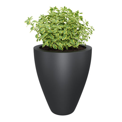 GARDRA Polyester plantenbak Ø 51x59 cm - Zwartgrijs (RAL 7021) - Doika - Plantenbak - GARDRA -  - DOIKA-DP-1 7021
