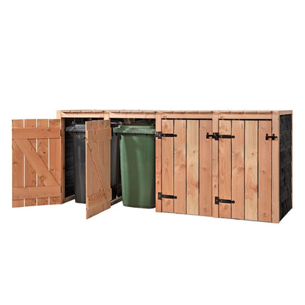 Kliko Ombouw Cato 4x240 liter 205x87.5x119cm Douglas Hout - Doika - Ombouw Kliko - Volente - 8720094052496 - 8720094052496