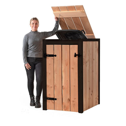 Kliko Ombouw Suze 1x240 liter 73x87.5x119cm Douglas Hout - Doika - Ombouw Kliko - Volente - 8720094052557 - 8720094052557