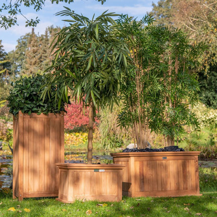 Langwerpige houten plantenbak 82 x 82 x 47 cm - Doika - Plantenbak - Doika -  - P002459