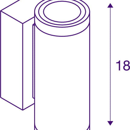 SLV antrasit dış mekan lambası ENOLA ROUND S UP/DOWN IP65