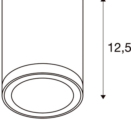 SLV antrasit dış mekan lambası ENOLA ROUND S IP65