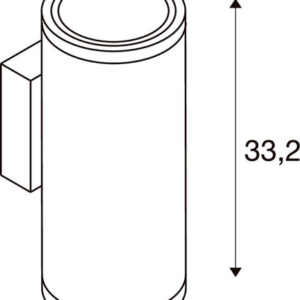 SLV UP/DOWN IP65 antrasit dış mekan lambası ENOLA ROUND L