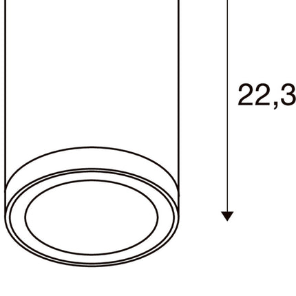 SLV IP65 Anthracite Outdoor Light ENOLA ROUND L