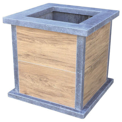 Vierkante arduinen plantenbak Classic Woodlook 46x46x46 cm - Doika - Plantenbak - VASP - 5420024207073 - Square classic woodlook 46x46x46 (2 cm)