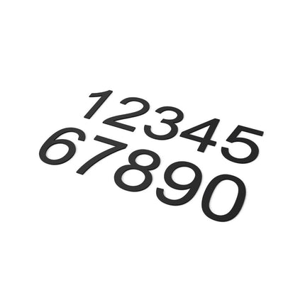 3 RAL 9005 (lettertype: Arial) - LetterBox - Huisnummer - Huisnummer - -