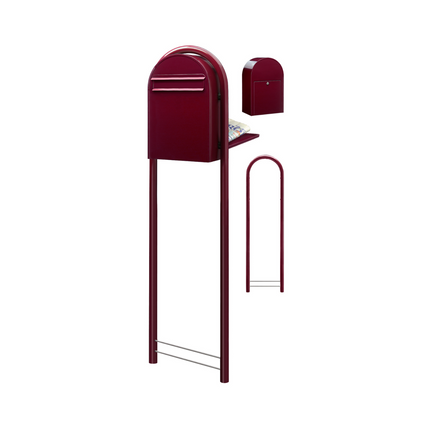 Bobi Bordeaux Red Letterbox Classic B RAL 3005