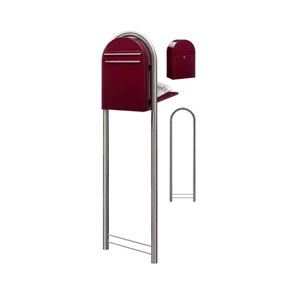 Bobi Classic B RAL 3005 bordeauxrood - LetterBox - Brievenbus - Bobi - 6417237006134 - 01.01.09.05 Bordeauxrood RAL3005