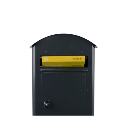 Safepost brievenbus 70 rond dak antracietgrijs RAL 7016 - Doika BV - Brievenbus - Safepost - 7330589955556 - 70555