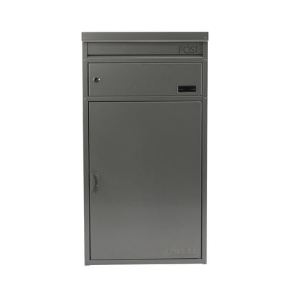 Safepost pakketbrievenbus 65 met plat dak zilvergrijs RAL 9006 - Doika BV - Pakketbrievenbus - Safepost - 7330589003523 - 900352