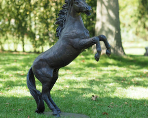 Thermobrass Steigerend paard H 100 cm 100x30x65cm (HxBxL) - Doika BV - Bronzen beeld - Thermobrass - 5410807910962 - B1096