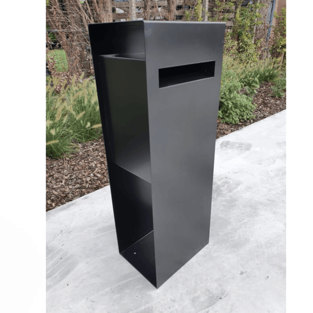 Zwarte Brievenbus GB017 Achteruitname (RAL 9005)